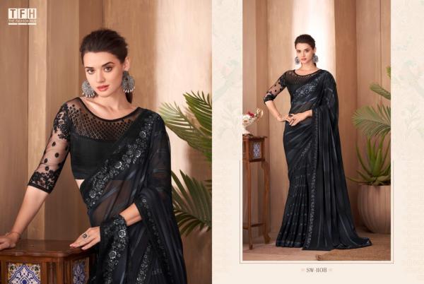 Tfh Sandal Wood 11th Edition Party Wear Silk Saree Collection